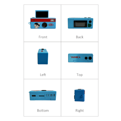 YASHICA Funtastic Keychain Digital Camera Charm Mini Camera with Flip Screen Display 1080p Video Recording and MicroSD Card Slot