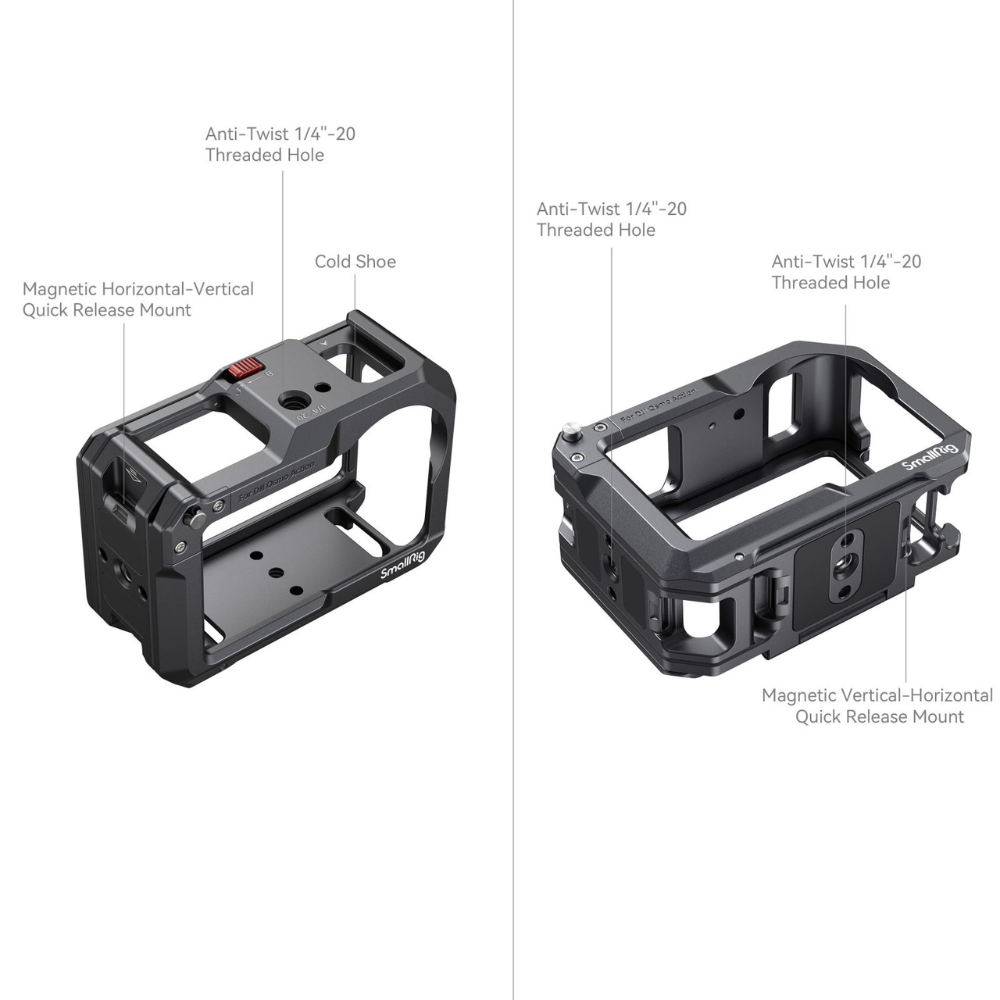SmallRig Camera Cage for DJI Osmo Action 5 PRO 4 3