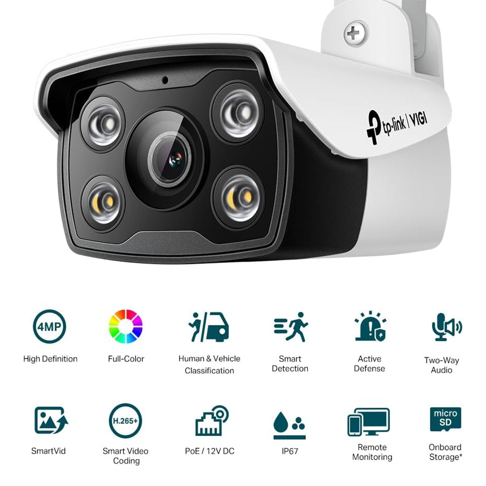 TP-Link VIGI C340 2.8MM / 4MM 3MP Full-Color Bullet Network CCTV Camera