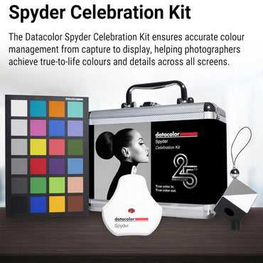 Datacolor SPYDER Celebration Kit Color and Display Magement System with Monitor Colorimeter, SpyderCube RAW Calibration Tool and Checkr 24 Photo Color Chart  for Photo Editing