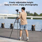 SmallRig CT-01 CT-03 Versatile Lightweight Tripod with up to 3kg Load Capacity, 148cm Height Range, Lever Locked 4-Section Leg, Touch-and-Go Quick-Release Mount Plate for Live Streaming, Vlogging and Outdoor Shooting | 4687 4717