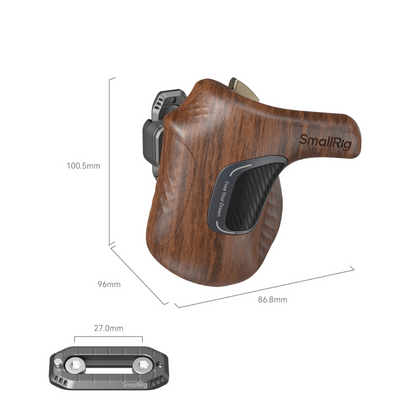 SmallRig ImageGrip Rotating Wooden Handle Grip with ARRI Style Rosette & HawkLock H22 NATO Rail / Clamp, Up to 15KG Max Payload for DSL Mirrorless Camera Shoulder Rigs | 5161 | 5162