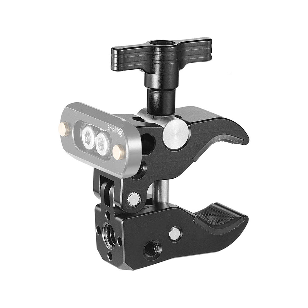 SmallRig Super Clamp with ARRI-Style Accessory Thread for 10-55mm Rods, 2.5kg Load Capacity, 1/4"-20 Threads for Monitor, Light and Camera to Rod Attachment 2220