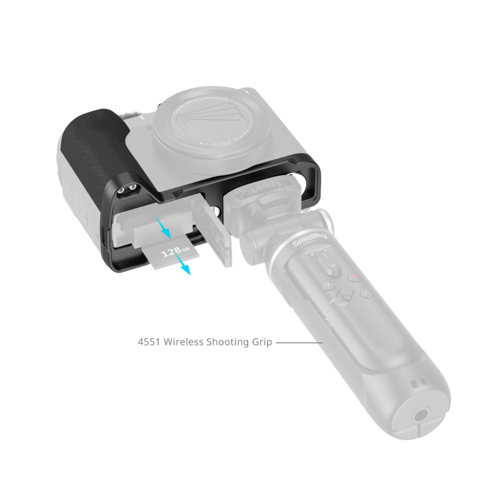 SmallRig Formfitting Camera Cage / L-Shaped Grip Baseplate for Canon PowerShot V1 Digicam