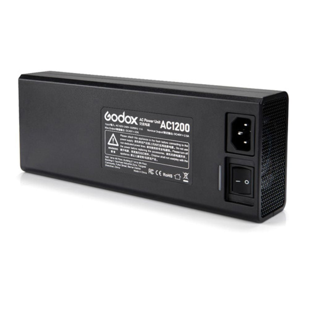 Godox AC1200 AC Power Adapter for AD1200 Pro Battery Powered Flash Unit with Multi-Voltage Operation