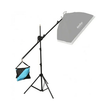 Godox LB03 Portable Aluminum Light Stand Boom Arm with Counterweight Sandbag, 3-Section Adjustable 200cm Max Height and 180° Rotating Tilt for Professional Photography, Lighting & Studio Equipment