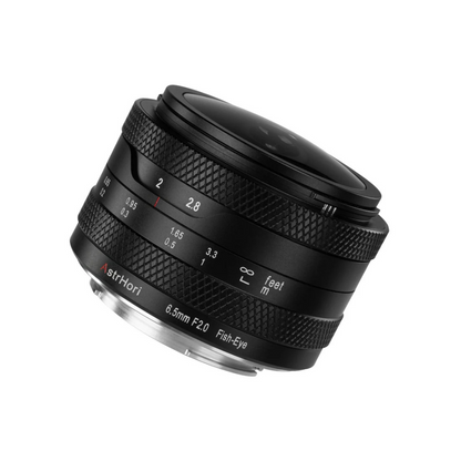 AstrHori 6.5mm F2 APS-C Ultra Wide Angle Fisheye Prime Lens for Sony E / Fujifilm X / Panasonic Olympus Micro Four Thirds MFT M43 / Canon RF / Nikon Z Mount Mirrorless Cameras w/ Crystal Ball Effect, ED Glass, Manual Focus Mode & 192° FOV Field of View