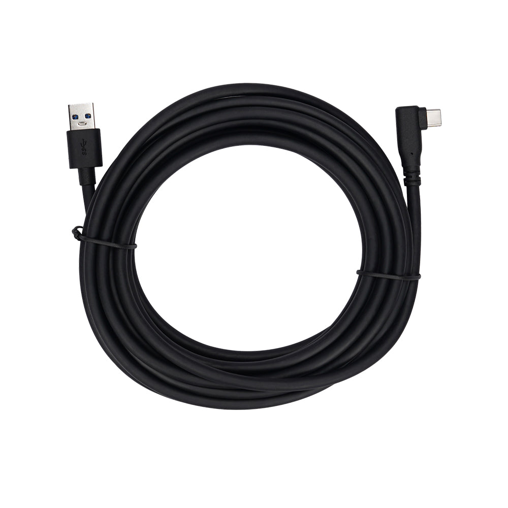 OBSBOT 5 / 20-Meters USB Type-A to Type-C Male Right Angled Data & Power Cable with Ultra HD 4K High Transmission Speed for Tiny, Meet, Tail PTZ Streaming Cameras and Webcams