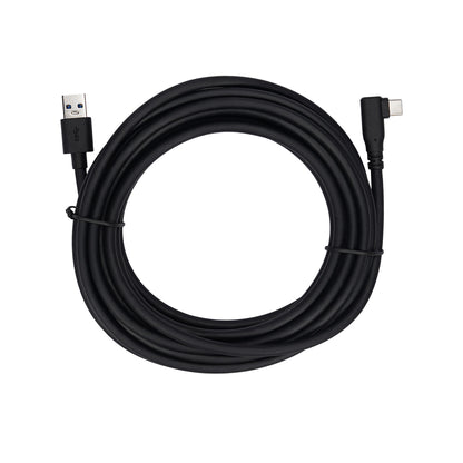 OBSBOT 5 / 20-Meters USB Type-A to Type-C Male Right Angled Data & Power Cable with Ultra HD 4K High Transmission Speed for Tiny, Meet, Tail PTZ Streaming Cameras and Webcams