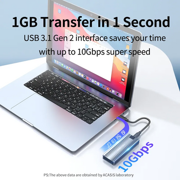 ACASIS M13 SATA M.2 NVMe Solid State Drive Enclosure Support with 10Gbps USB 3.1 Gen2 Type C Interface, and Support for Up to 4TB SSD Capacity for Windows and macOS