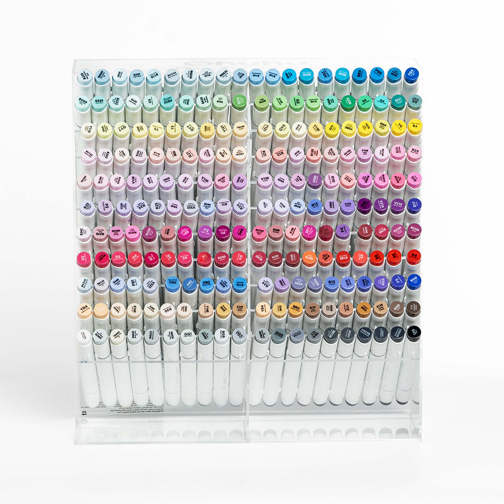 Ohuhu Art Marker Organizer (220 Slots) Acrylic Desk Display Rack and H ...