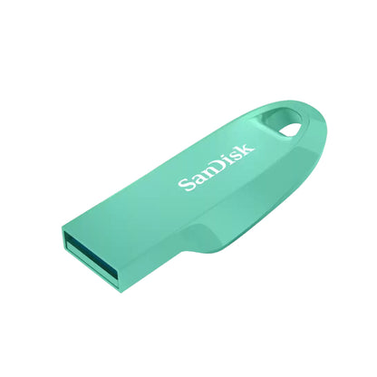 SanDisk Ultra Curve 512GB USB A 3.2 Gen 1 Flash Drive with 100MB/s Transfer Rate and RescuePRO Deluxe Support | Black, Mint Green, Indian Blue