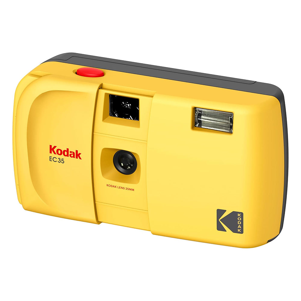 KODAK EC35 35mm Reusable Point & Shoot Film Camera with 25mm Wide-Angle Lens & Built-in Flash