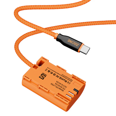 ZGCINE USB Type C / D-Tap LPE6 Dummy Battery for Canon EOS 5D II, III, IV, 6D, 7D, 60D, 70D, 80D, 90D, XC10, R, R5, R6, R5C, R7 Camera Batteries | Continuous Power Supply for Video Recording, Live Streaming & Production | DT-LPE6 | PD-LPE6
