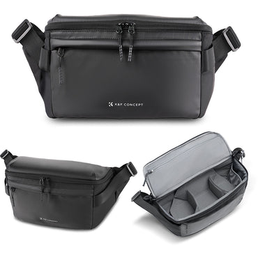 K&F Concept 10L Urban Wander Camera Sling Bag - Black