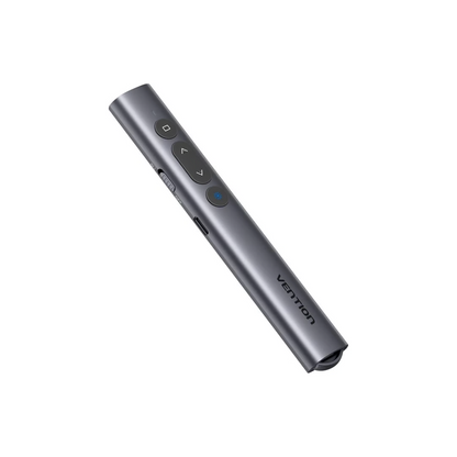 Vention Rechargeable Wireless Powerpoint Presenter Clicker with Green Laser Pointer, Magnetic USB-A / USB-C Receiver, 100M Laser Range, 2.4Ghz Transmission, One-Click Hyperlink Access & Black Screen Mode, Real-Time Battery Monitoring