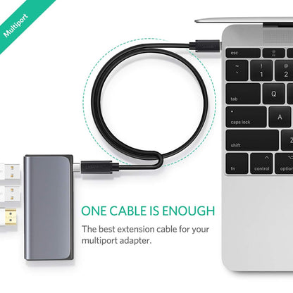 [CLEARANCE] UGREEN 100W USB C 3.1 Gen2 Female to Male Fast Charging (1 Meter) Data Extension Cable with 10Gbps Transfer Rate, 4K UHD VIdeo Resolution for MacBook, iPad Pro, Laptop, Android Phone, Tablet, Smartphone, etc. | 10387