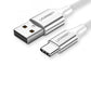 [CLEARANCE] UGREEN 3A 0.25 Meters USB 2.0 to USB C Nylon Braided Fast Charging Data Cable Charger with 480Mbps Transfer Rate for Phone, Tablet, Laptop, Camera, etc. - White | 60129