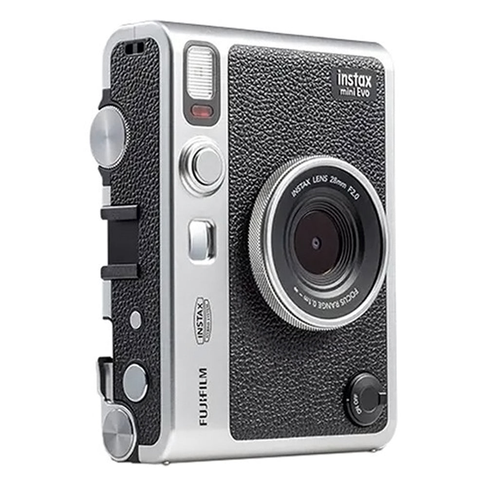 FUJIFILM Instax Mini Evo Hybrid Instant Film Camera with Built-In Mini Instant Film Direct Printer, Save Printed Images, 10 Lens Effects & 10 Film Effects, Bluetooth 4.2 - Black, Brown