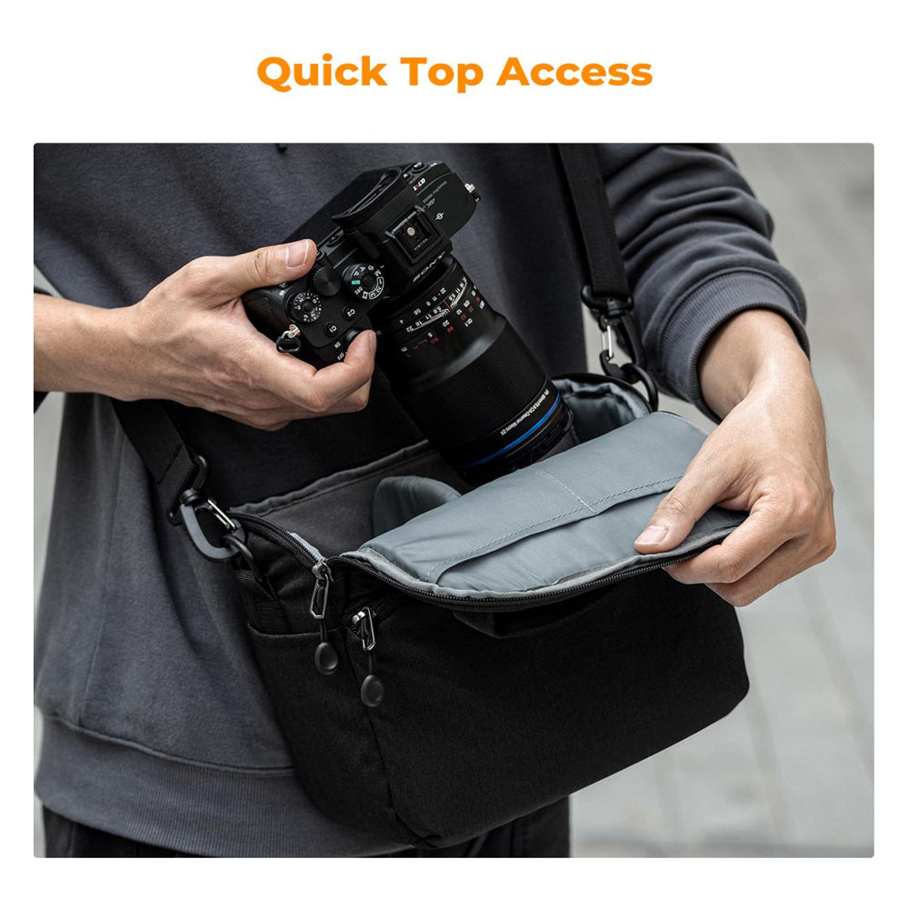 K F Concept 5 Liters Waterproof Camera Sling Shoulder Bag w Padded Dividers for Camera Photography