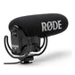 RODE VideoMic Pro Supercardioid Condenser Shotgun Boom Microphone with 3.5mm TRS Output, On-Board Controls, 3-Stage Gain Control and Rycote Lyre Suspension for Cameras and Portable Recorders