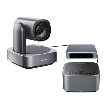 Tenveo VA612 GROUP Video Conferencing System Set with 4K UHD 12X Optical Zoom PTZ Camera, Power Hub, Bluetooth Speakerphone with Built-in Omnidirectional Microphone for Live Streaming, Broadcast, Gaming & Meeting