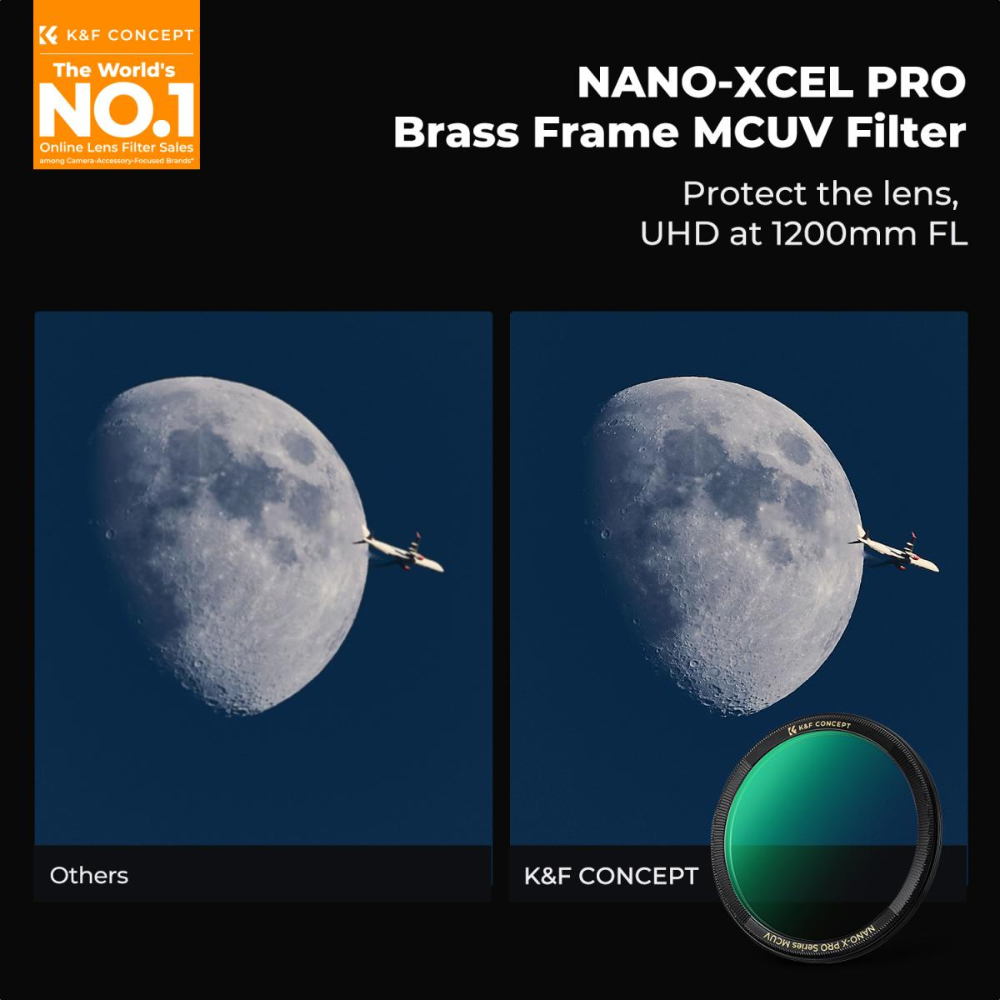 K&F Concept Nano-Xcel Pro MCUV Ultra HD Low Reflection Filter for Leica Q3 43, Q3 28, Q3 and Q2