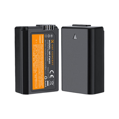 K&F Concept NP-FW50 (3-Pack / 2-Pack) 1100mAh Rechargeable Camera Battery Replacement and Triple / Dual Slot Charger Kit with USB Type-C / Micro B Input Fast Charging Ports for Selected Sony Cameras
