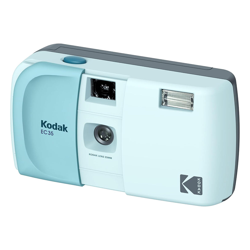 KODAK EC35 35mm Reusable Point & Shoot Film Camera with 25mm Wide-Angle Lens & Built-in Flash