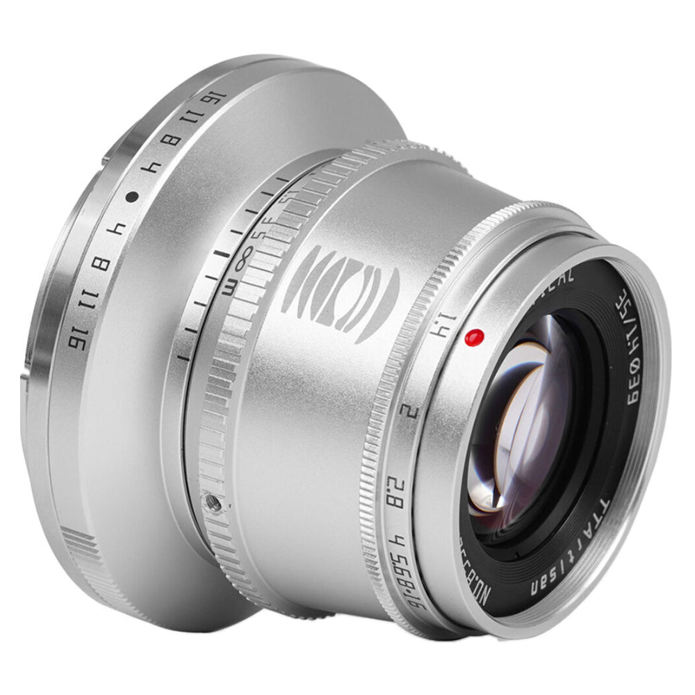 TTArtisan 35mm F/1.4 APS-C Format Leica L Mount Prime Lens Large Aperture Sonnar Optical Design Full Metal Body, MF Manual Focus, 11" Focus Distance, Clicked Aperture Ring for Smooth Bokeh & Low Light Photography | Black, Silver
