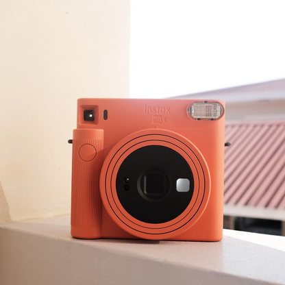 FUJIFILM Instax SQUARE SQ1 Instant Camera with Selfie Mode, Automatic Exposure, and Self Portrait Mirror for Instax Film Photography - Available in Chalk White, Glacier Blue, Terracotta Orange Color