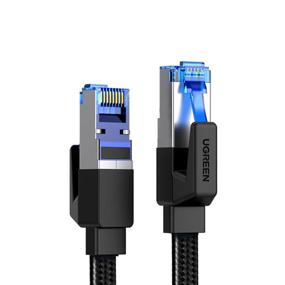 UGREEN 20 Meters CAT 8 Nylon Braided RJ45 LAN Ethernet Network Cable with 40 Gbps Data Speed 600MHz Bandwidth for Home and Office Networking - 30800 |