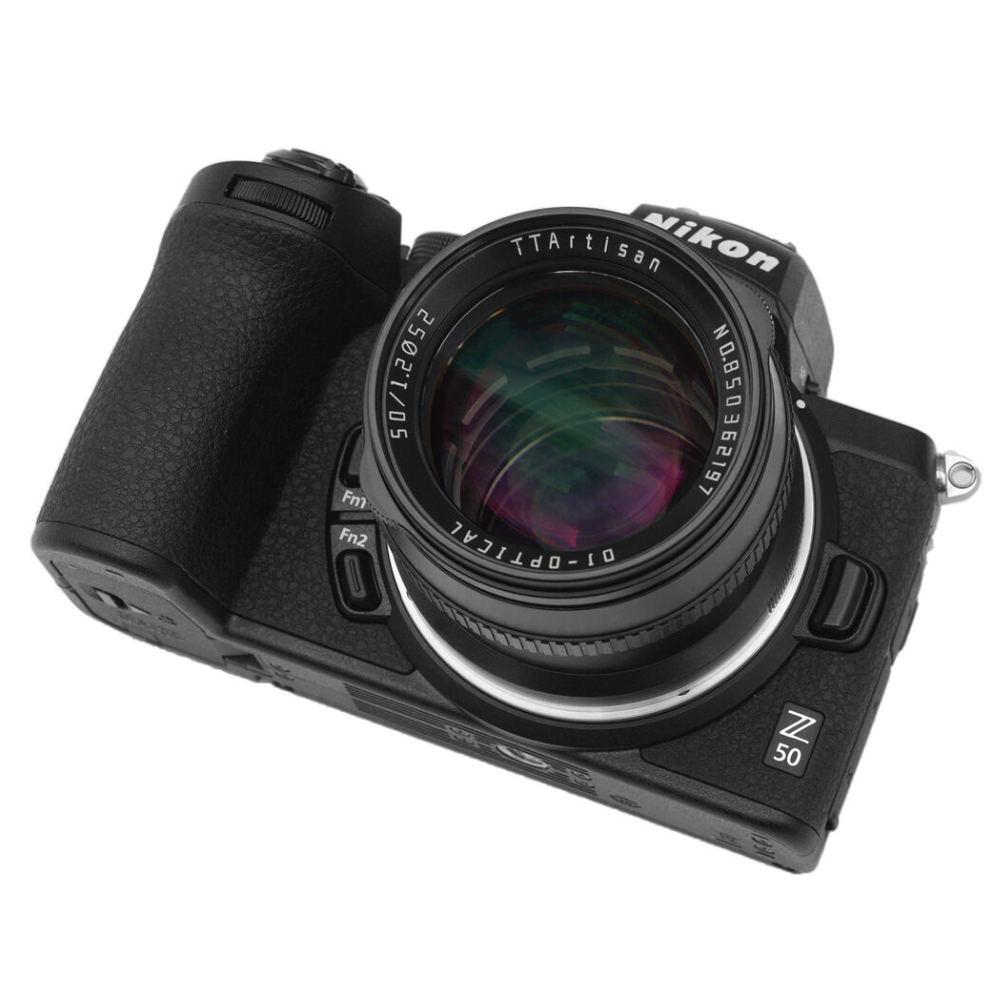TTArtisan 50mm F/1.2 APS-C Format Nikon Z Mount Portrait Prime Lens Large Aperture Sonr Optical Design Full Metal Body, MF Manual Focus, 19.2" Focus Distance, Clicked Aperture Ring for Smooth Bokeh & Low Light Photography | Black