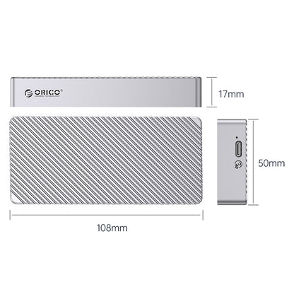 [CLEARANCE] ORICO M.2 NVME SSD Solid State Drive Enclosure with USB 3.2 Gen2 Type-C Interface, 40Gbps Transfer Rate, 4TB Max Capacity with PCIe 3.0 and UASP TRIM Function for Smartphone PC Desktop Laptop | Rose Gold | M214C3-U4