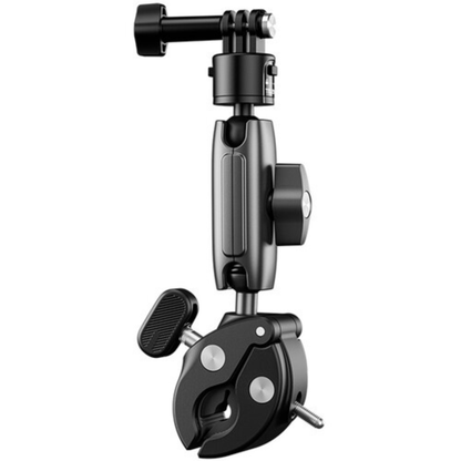 TELESIN Crab Style Clamp QR Quick Release Action Camera Mount and Dual Ballhead Magic Arm