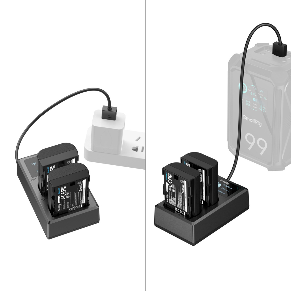 SmallRig LP-E6P 2x Camera Battery with Dual Charging Kit
