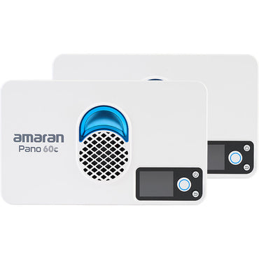 Aputure Amaran Pano 60c P60c RGB COB 60W Mobile Light Panel 2 Light Kit, 12 Built-in Lighting Effects, 2300K-10000K CCT, 6,790 Lumens, 22,220 Lux, CRI 96 TLCI 97, USB-C PD, Sidus Link & Bluetooth Control, Lighting for Video & Photography