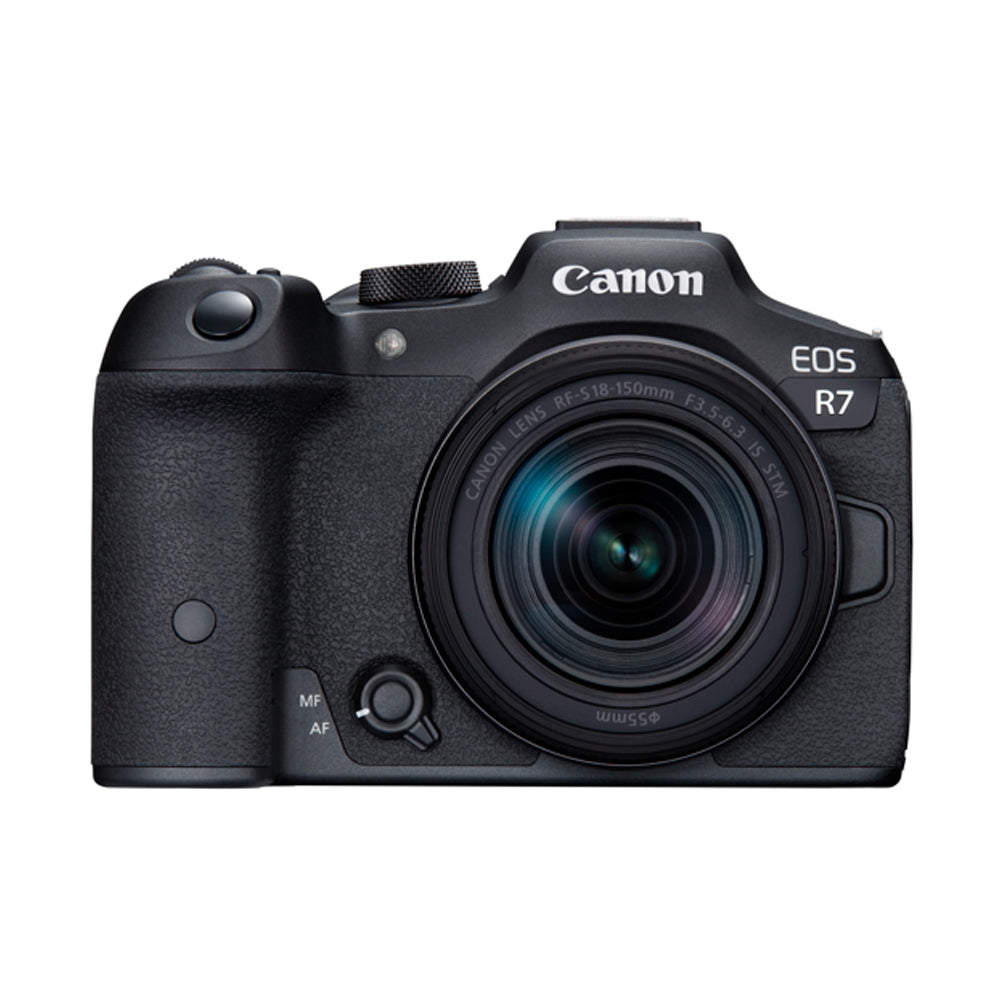 Canon EOS R7 Mirrorless Digital Camera with RF-S 18-150mm f/3.5-6.3 IS STM Lens, 32.5MP APS-C CMOS Sensor DIGIC X Processor, 4K UHD Video, Wi-Fi & Bluetooth, Touch Screen LCD Display, Dual SD Card Slots, In-Body & Optical Image Stabilizer