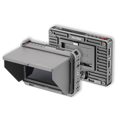 Viltrox DC-X3 / X2 KIT 6" On-Camera IPS Touchscreen Video Camera Monitor with Rig Cage, 4K 60Hz, 1920 x 1080p, HDMI / 3G-SDI Input and Output, 3D LUTs, USB Type-C Power, Built-in Mage Tools and L-Series Battery for Content Creation