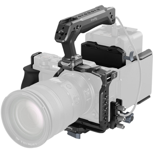SmallRig Camera Cage & L-Shaped Mount Plate with Wooden Handle for Nikon ZR | 5904 / 5905 / 5906 / 6113