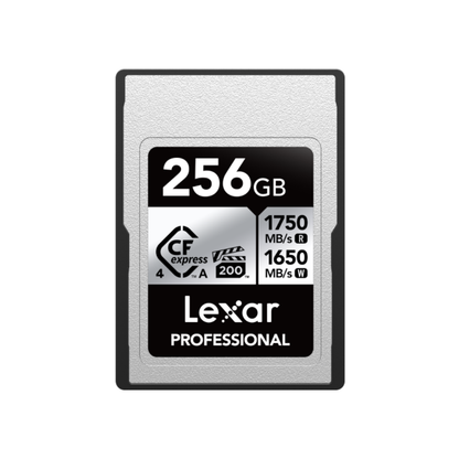 Lexar Professional SILVER CFexpress 4.0 Type A Memory Card, 1750MB/s Read, 1650MB/s Write, VPG200 | 256GB / 512GB