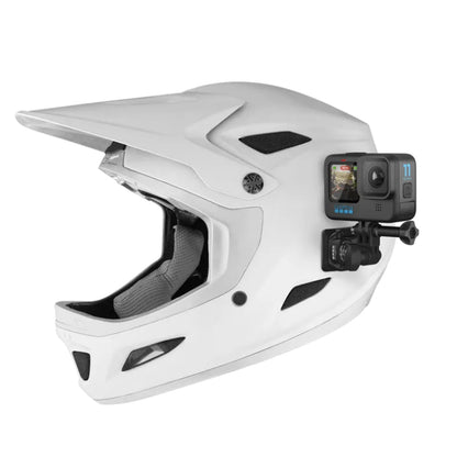 GoPro Front and Side Helmet Mount with Curved Adhesive Mounts, QR Quick Release Buckle and Vertical Buckle for HERO 12 / 11 / 11 Mini / 10 / 9 Action Camera | AHFSM-001