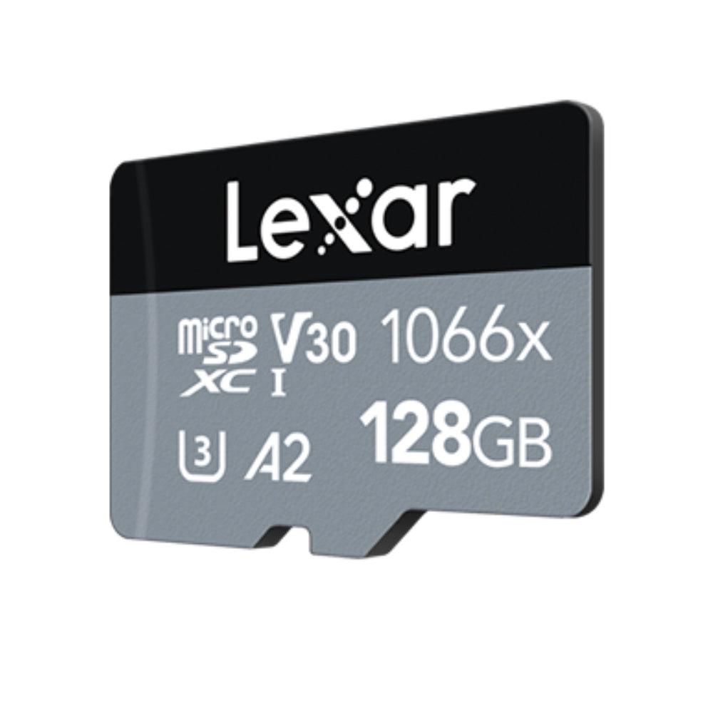 Lexar Professional 256GB 128GB 64GB Silver Series 1066x MicroSDXC UHS-I V30 A2 U3 Class 10 Micro SD Card with 4K UHD Video Recording, Max 160MB/s Read with MicroSD Card Adapter for Cameras and Android Devices