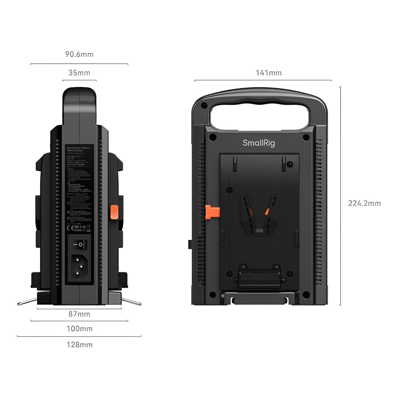 SmallRig Dual Channel V-Mount Battery Charger with LED Indicator Light | 4450