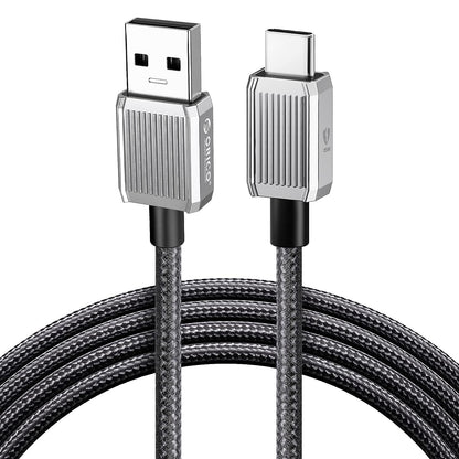 ORICO GQZ15 (1m ) USB-A to USB Type C Fast Charging Data Cable 5V/3A 15W, 480Mbps Transmission Rate, Nylon-Braided Zinc Alloy for Type C Port Devices, Smartphones, Android, Tablet