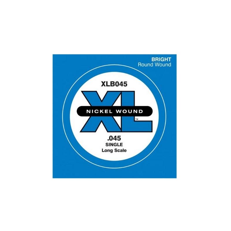 D'Addario XL Nickel Wound Bass Guitar Long Scale Custom Single String (.045)