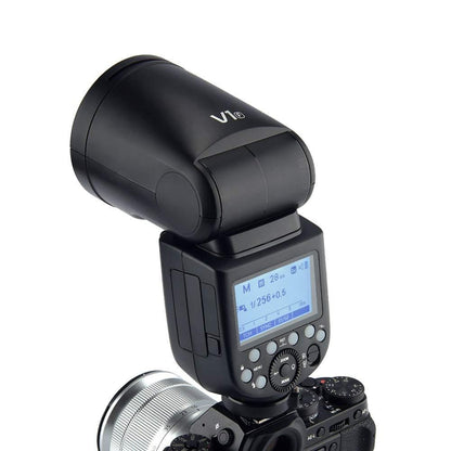 Godox V1 F V1Pro F Flash Speedlight TTL for FUJIFILM Camera with 76Ws Power Output, 2.4G Wireless Radio System, Built-In Modeling Lamp, Rechargeable Li-Ion Battery, Tilting & Rotating Round Head with Magnetic Modifier Mount for Photography