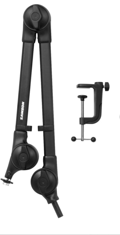 [CLEARANCE] SAMSON MBA26 Lightweight 26-inch Microphone Boom Arm with Quick Release Friction Hinges and C-Clamp Mount for Podcasters, Streamers, Content Creators and Radio Broadcasters