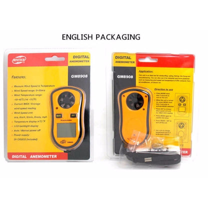 Benetech GM8908 Digital Wind Speed Anemometer with Wind Chill Temperature Thermometer Function