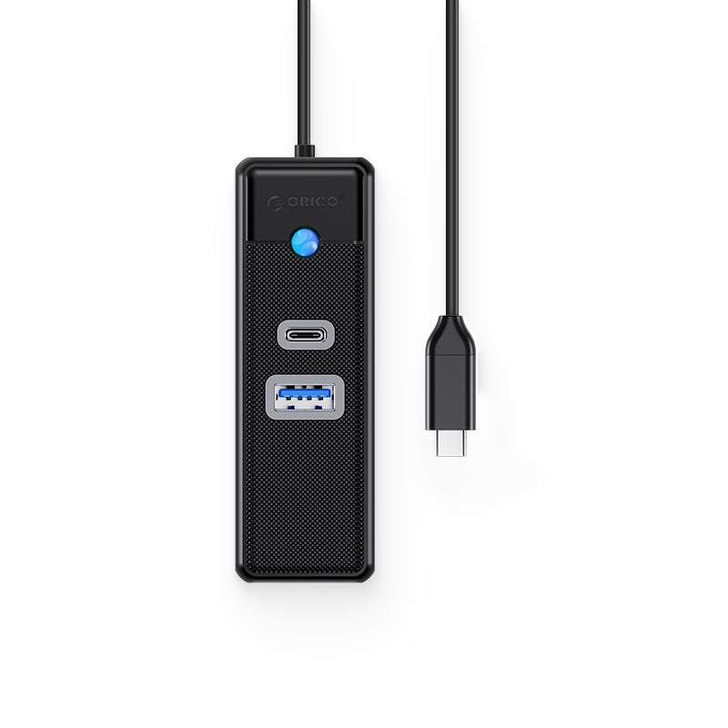 [CLEARANCE] ORICO 3-in-1 USB 3.0 Type C Data Hub with 5Gbps USB-C 3.0 Input, 1000Mbps Ethernet, 5Gbps USB-A 3.0 Output for Windows 8/10, macOS, Linux | PWCUR-C3-05